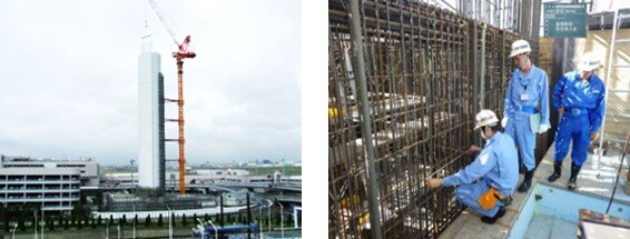 空港施設の建設工事および工事監理の様子